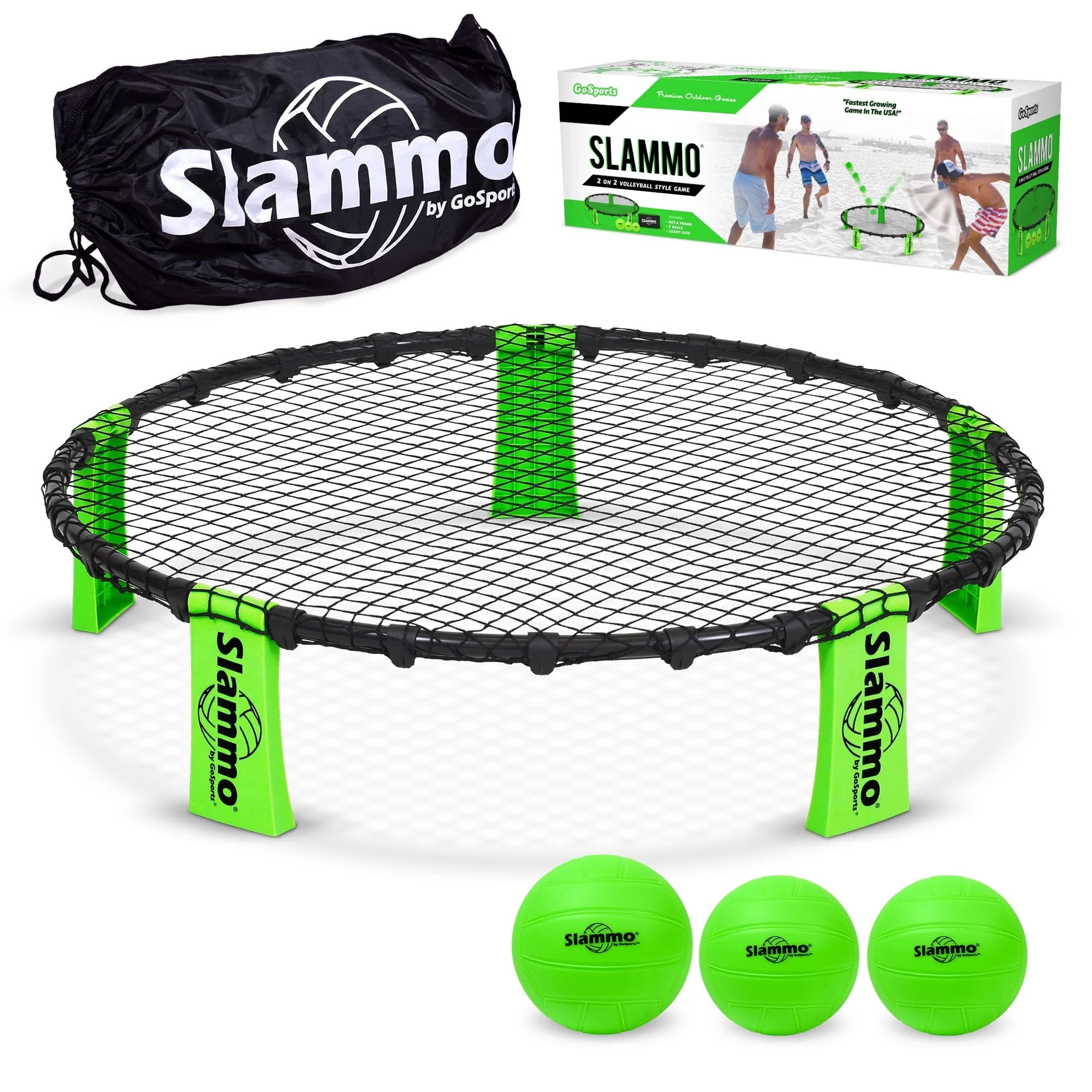 GoSports Slammo Outdoor Game Set - Beach Lawn Game Set - Includes 3 Balls, Carrying Case and Rule... | Walmart (US)