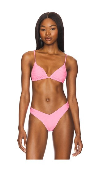 Upbraid Bikini Top in Taffy Pink | Revolve Clothing (Global)