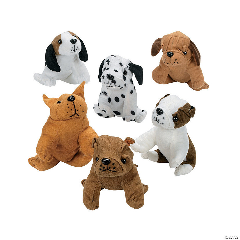 Sitting Stuffed Dogs - 12 Pc. | Oriental Trading Company