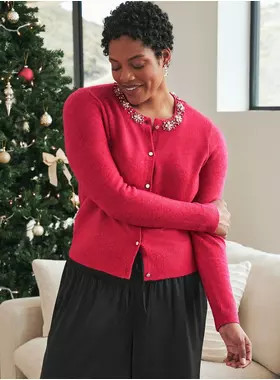 Belle Isle Jewel Neck Cardigan | Torrid (US & Canada)