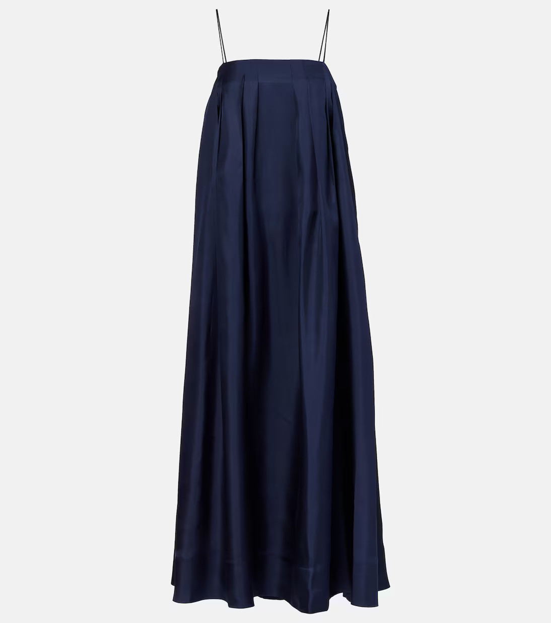 Heather pleated silk twill maxi dress | Mytheresa (INTL)