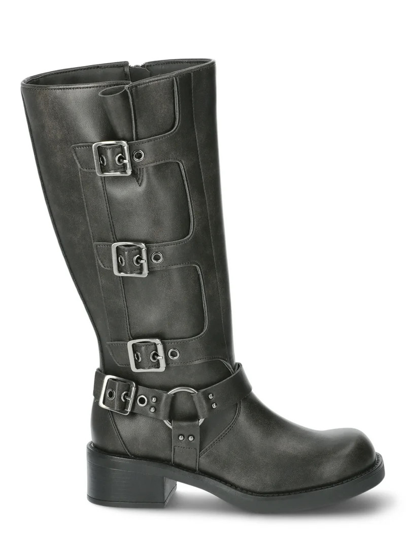 Madden NYC Women's Faux Leather Tall Moto Boots | Walmart (US)
