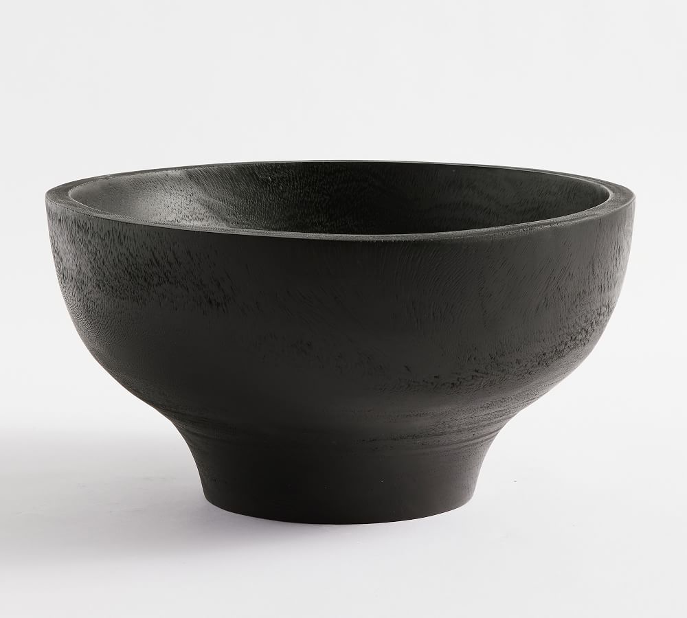 Charred Wood Bowl, Medium, Black | Pottery Barn (US)