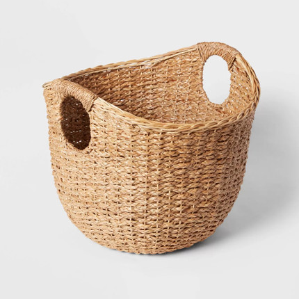 Large Round Braided Seagrass Basket