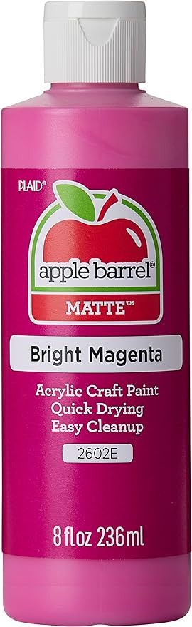 Apple Barrel Acrylic Paint in Assorted Colors (8 oz), K2602 Bright Magenta-Pack of 1 | Amazon (US)