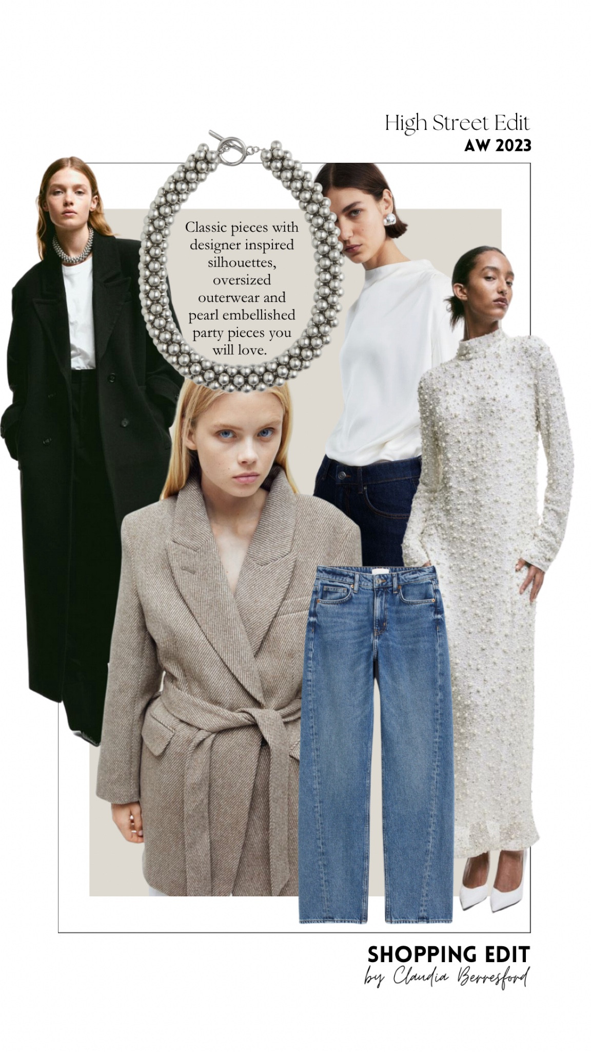 High street AW EDIT - pearl embellished dress, oversized black coat, belted blazer 

#LTKstyletip #LTKfindsunder100 #LTKSeasonal