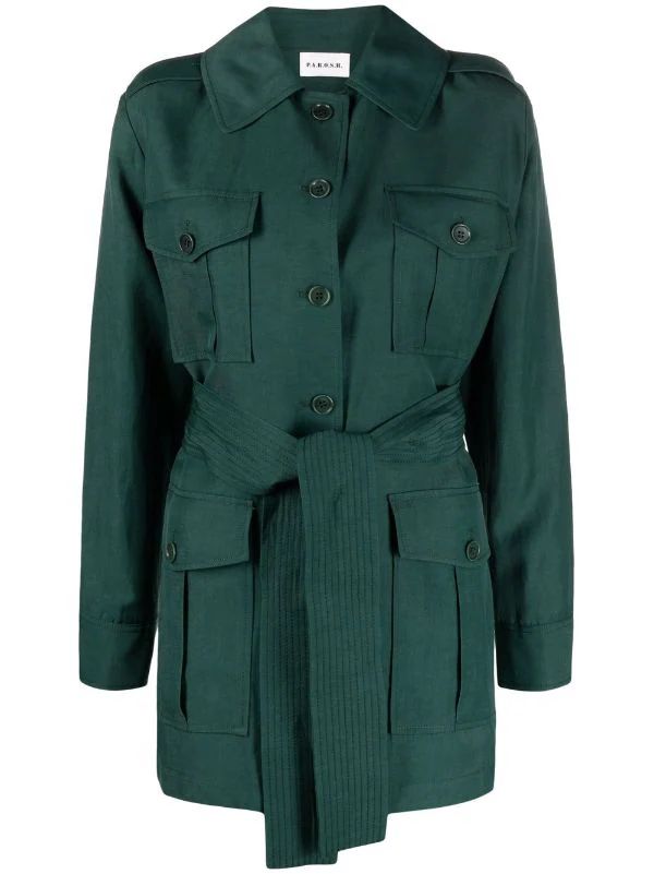P.A.R.O.S.H. Belted Short Trench Coat - Farfetch | Farfetch Global