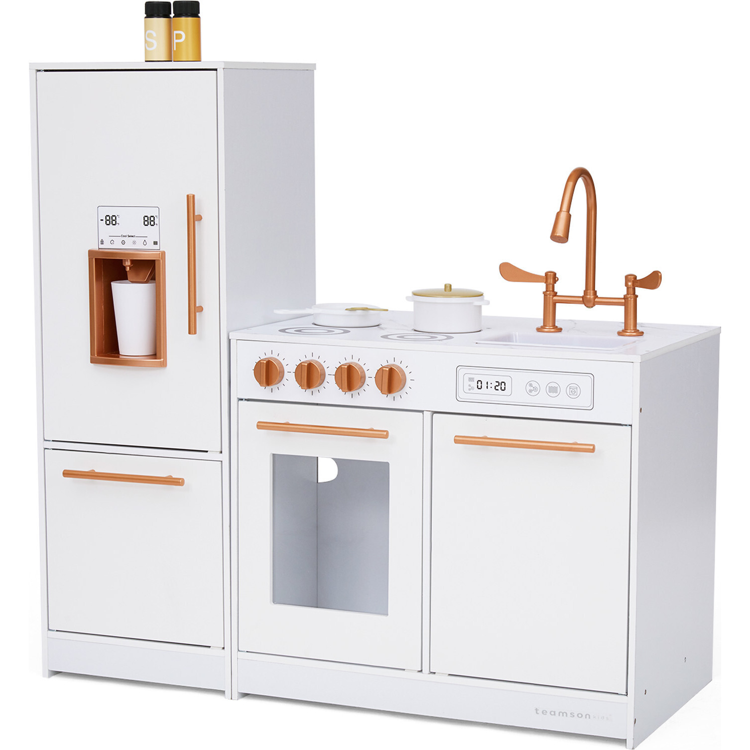 Little Chef Milano Modern Delight Play Kitchen, White | Maisonette