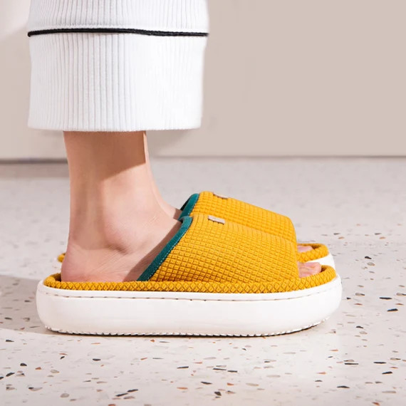 Japanese Waffle Linen Slippers Slides, Unisex Summer House Linen Slides, Natural Handmade Linen S... | Etsy (US)