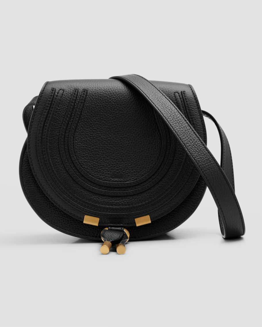 Chloe Marcie Small Whipstitch Saddle Crossbody Bag | Neiman Marcus