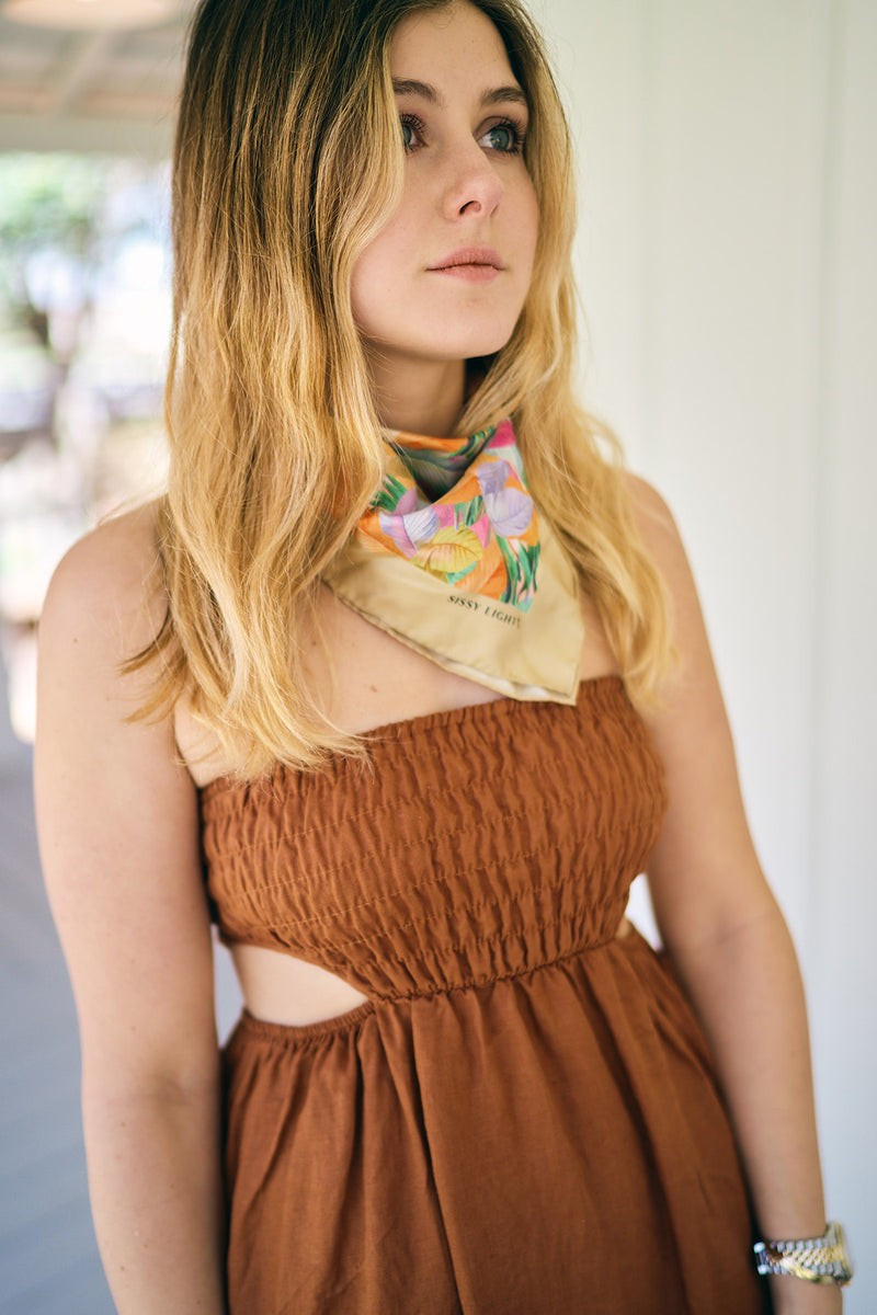 SILK BANDANA // MULTI- PALM | SISSY LIGHT