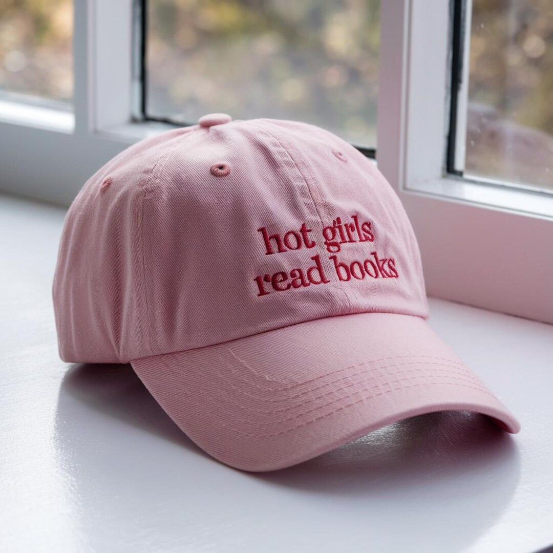 Hot Girls Read Book Embroidered Baseball Cap, Cute Bookish Girl Embroidered Hat, Summer Cap for B... | Etsy (US)
