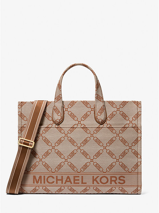 Gigi Large Empire Logo Jacquard Tote Bag | Michael Kors US