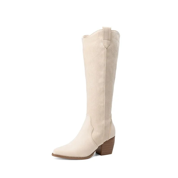 Dallas Embroidered Western Cowboy Knee High Boots | Dream Pairs