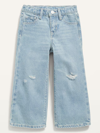 Slouchy Wide-Leg Ripped Jeans for Toddler Girls | Old Navy (US)