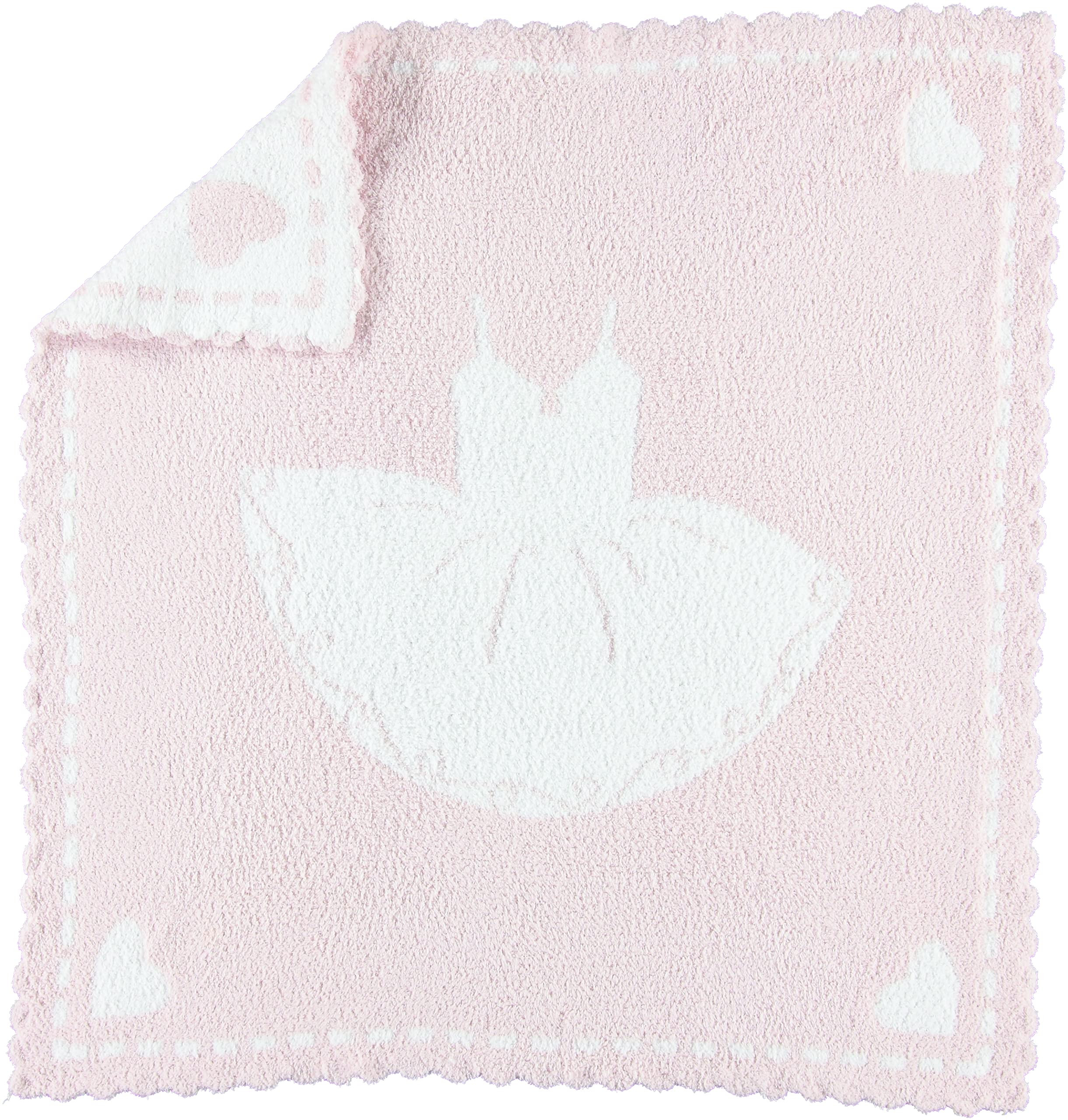 Barefoot Dreams CozyChic Scalloped Receiving Blanket - Pink & Tutu,30" x 32" | Amazon (US)