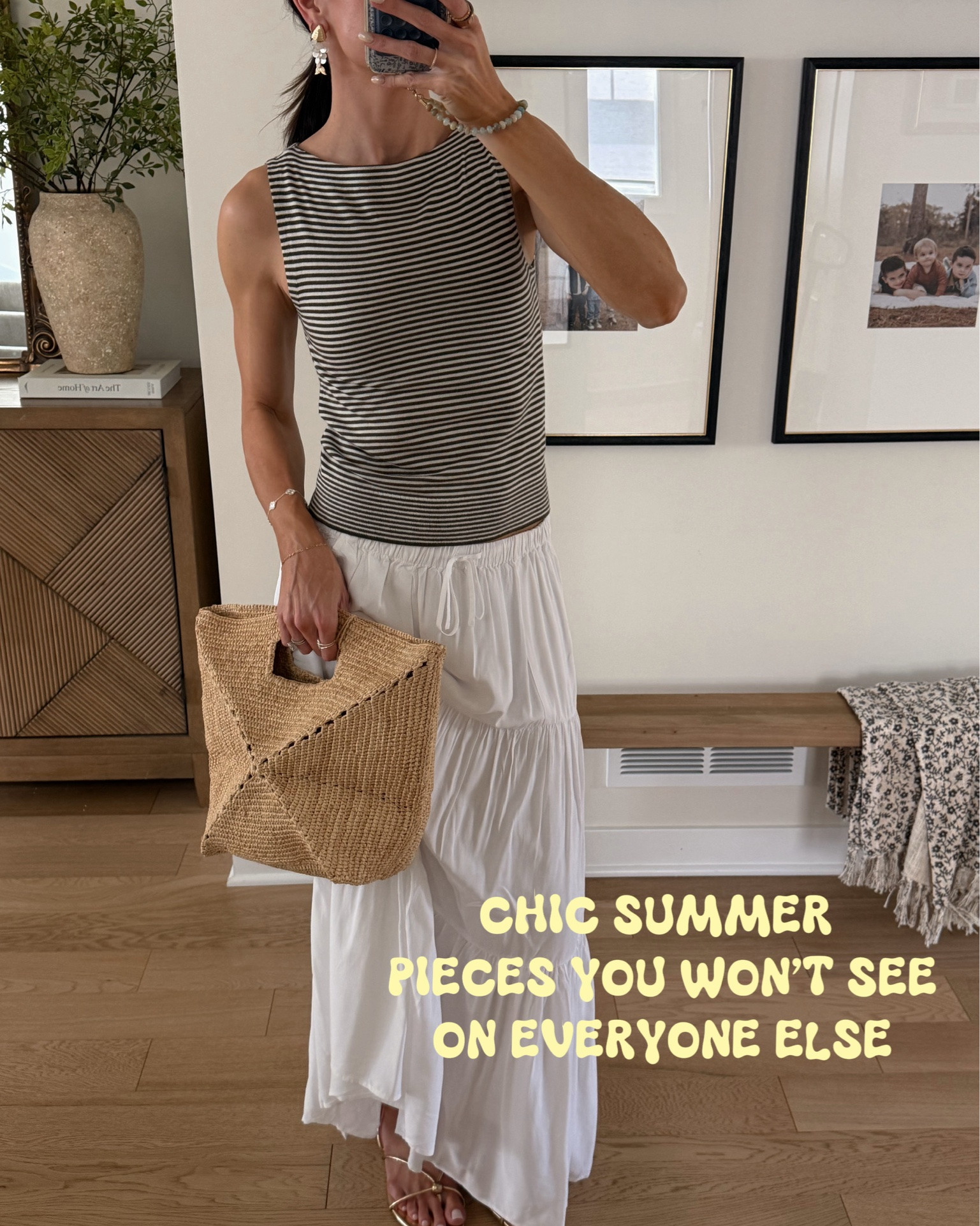 Chic summer pieces you won’t see on everyone else 🌞 And almost everything is on sale for MDW!! 

Olive stripe tank: size down 1 (XS)
White midi skirt: true to size, size down if between (S) lined!
Gold sandals: true to size
White smocked tank: size down (XS)
Green pants: tts, size down if between (S) tall girl friendly! I’m 5’7”
White sandals: tts *not available yet, will update this when they are!*
White midi dress: size down 1 (XS)
Brown leather flip flops: tts *not avail yet, will update when they are!*
Floral/stripe dress: size up if between (4) 
Nude & red flip flops: size up for half sizes
White eyelet dress: size down 1 (XS) 
Blue eyelet top: tts, size down if between (XS)
Rainbow stripe midi skirt: size up if between (4) 
Gingham eyelet shorts: sized down 1 (XS) 

Classy summer outfit ideas / chic summer looks / @Splendid @Madewell @jcrew @MERSEA

#LTKootd #LTKSeasonal #LTKSaleAlert