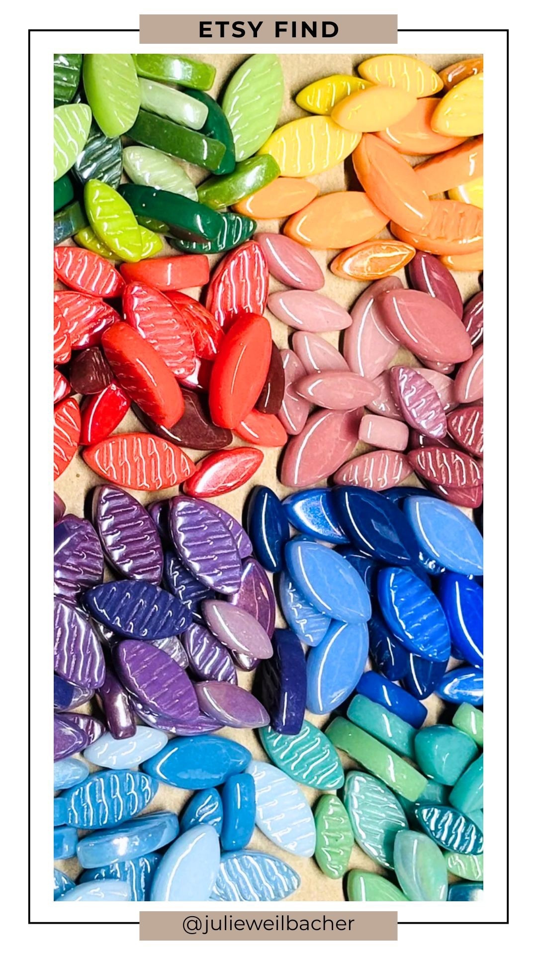 Even if it’s cold and gray outside, your creative projects can still feel like spring. 🌸✨ These colorful glass petal shapes are perfect for bringing fresh energy into mosaics, mixed media art, and DIY decor. The soft petal forms and beautiful color families add instant warmth and movement...whether you use them as floral elements, abstract accents, or simply style them in a dish for daily inspiration. Total color pop, zero seasonal waiting required.

For mosaic tips, tutorials, inspiration, and so much more please visit my YouTube channel: YouTube.com/julieweilbacher. Follow @julieweilbacher on Instagram for all things mosaic art.

#craftsupplies #springinspo #creativefinds #colorinspo #mosaic #etsy #glassflowerpetals #mixedmediaart #glassart #artmaterials #diyprojects #homedecorinspo

#LTKFindsUnder50 #LTKHome
