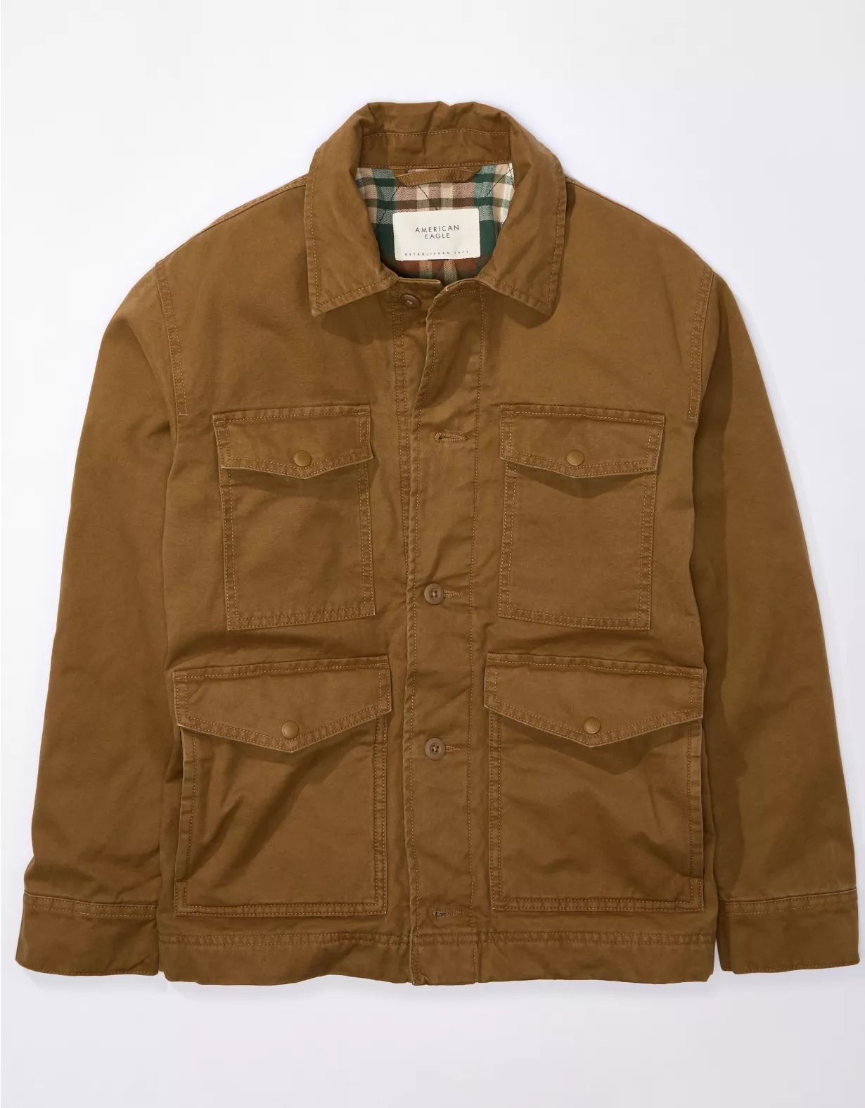 AE Canvas Button-Up Jacket | American Eagle Outfitters (US & CA)