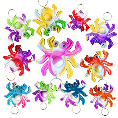 PSDFH 20 Packs Bulk Halloween Spider Fidget Mini Pop for Adult Kids Party Favors and Classroom Students Gifts | Amazon (US)