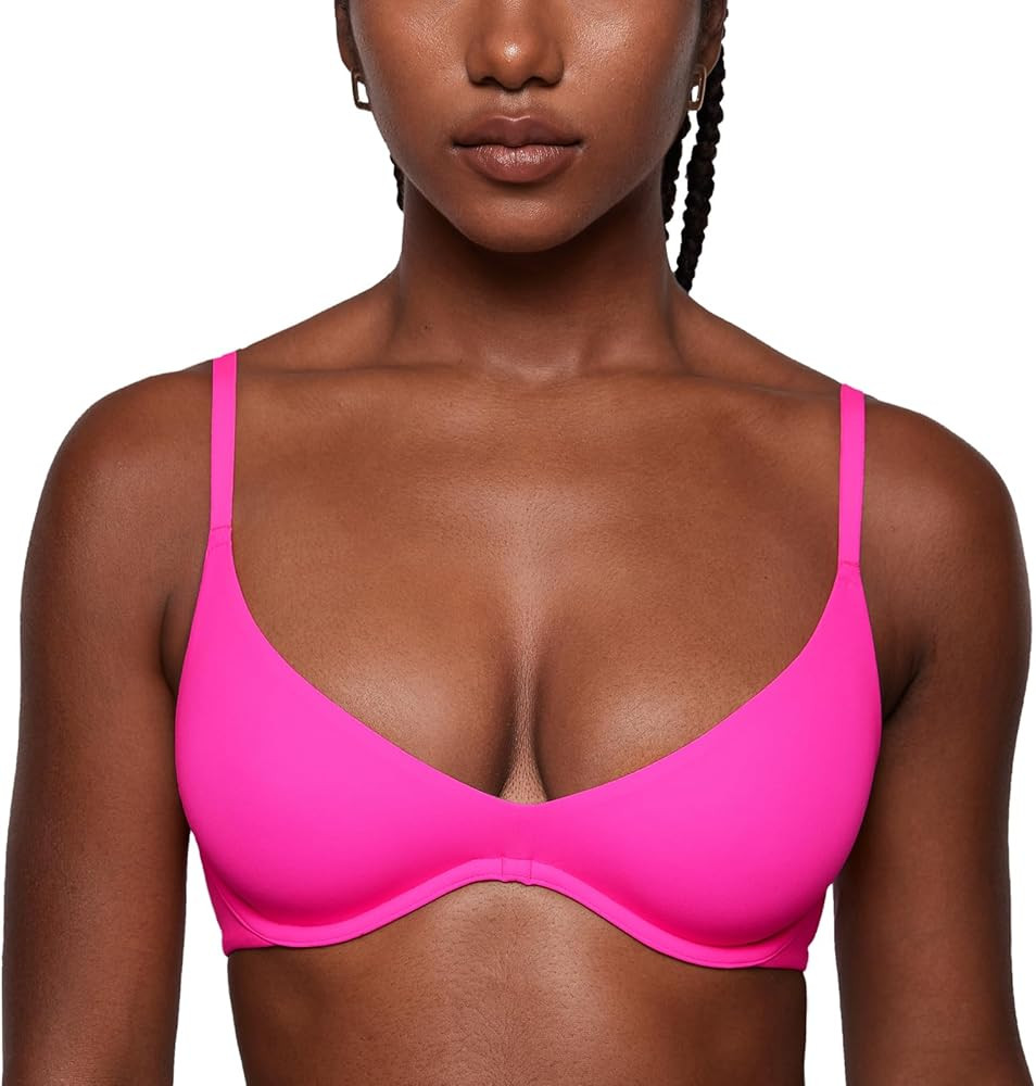 INLYRIC Women's Inbarely Plus Plunge Bra - Unlined Underwire Sexy Demi Balconette Bras | Amazon (US)