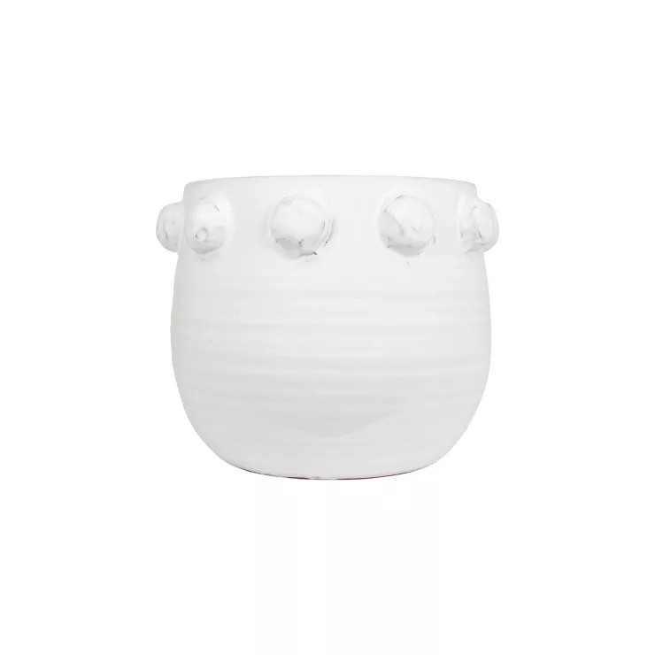 9" x 11" Terracotta Planter with Bubble Design White - 3R Studios | Target