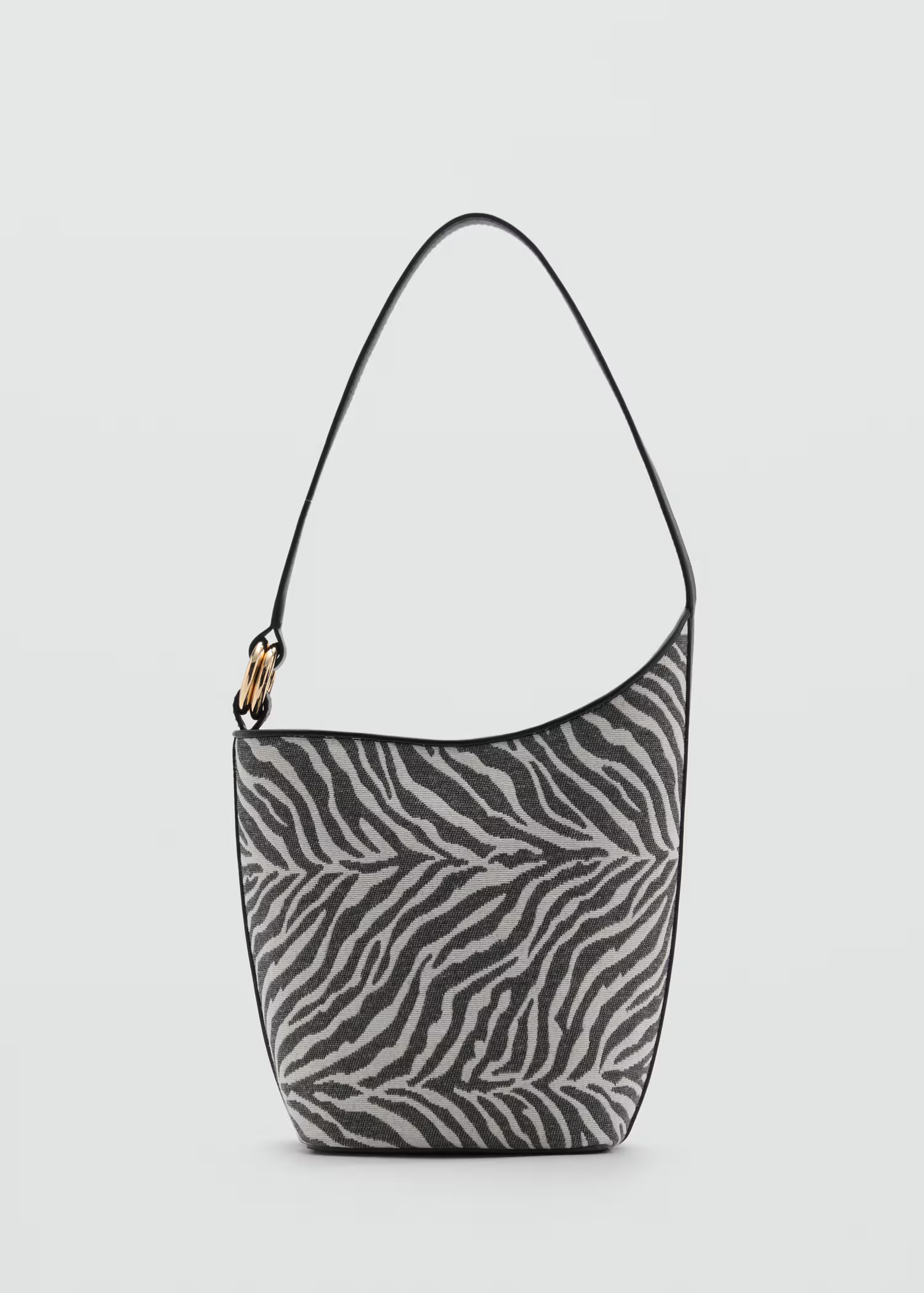 Large zebra-print bucket bag - Women | MANGO USA | Mango (US/MX/AU)