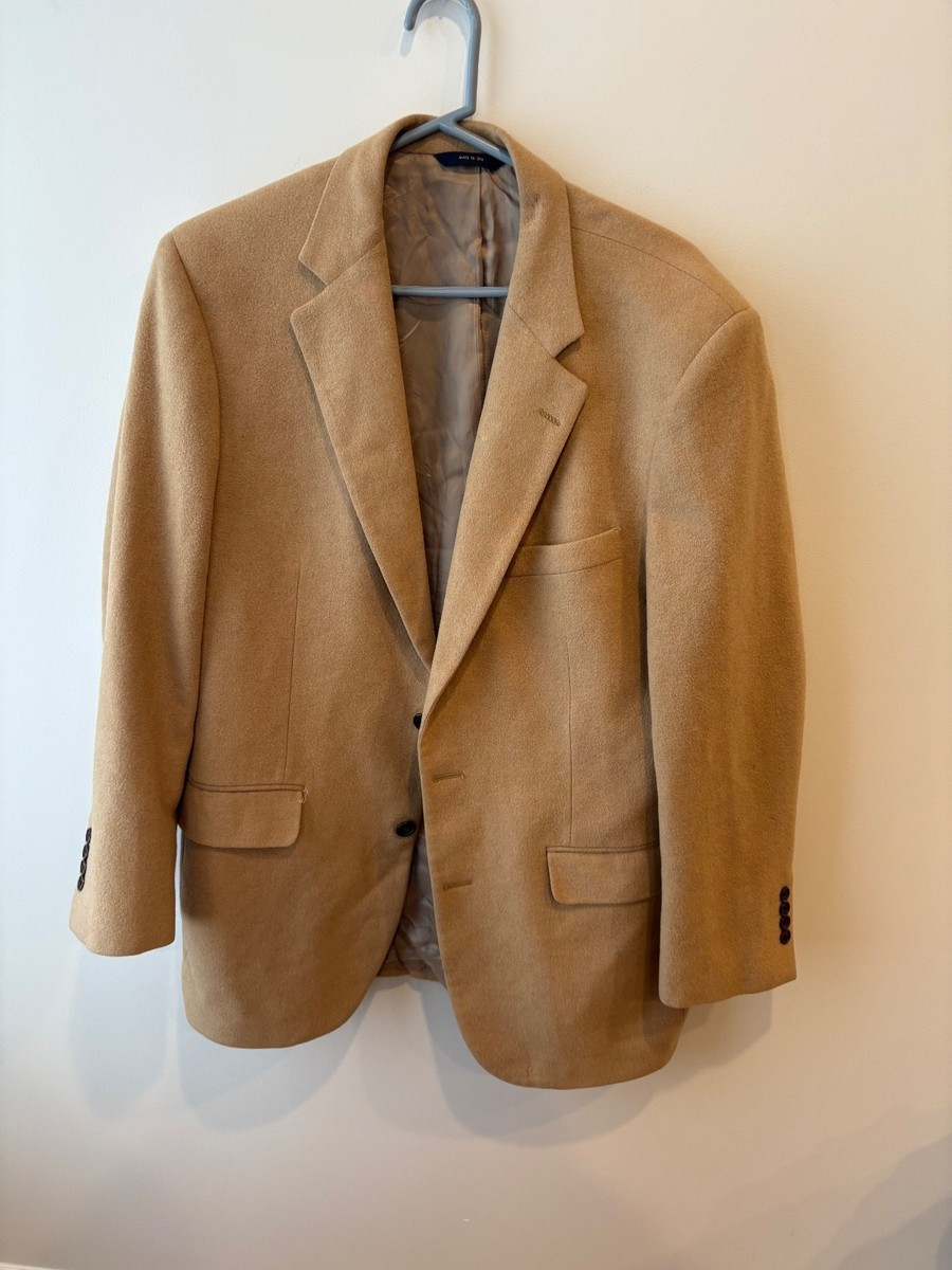 Brooks Brothers 100% camel hair 2 button tan sport coat jacket Sz 41L | eBay US