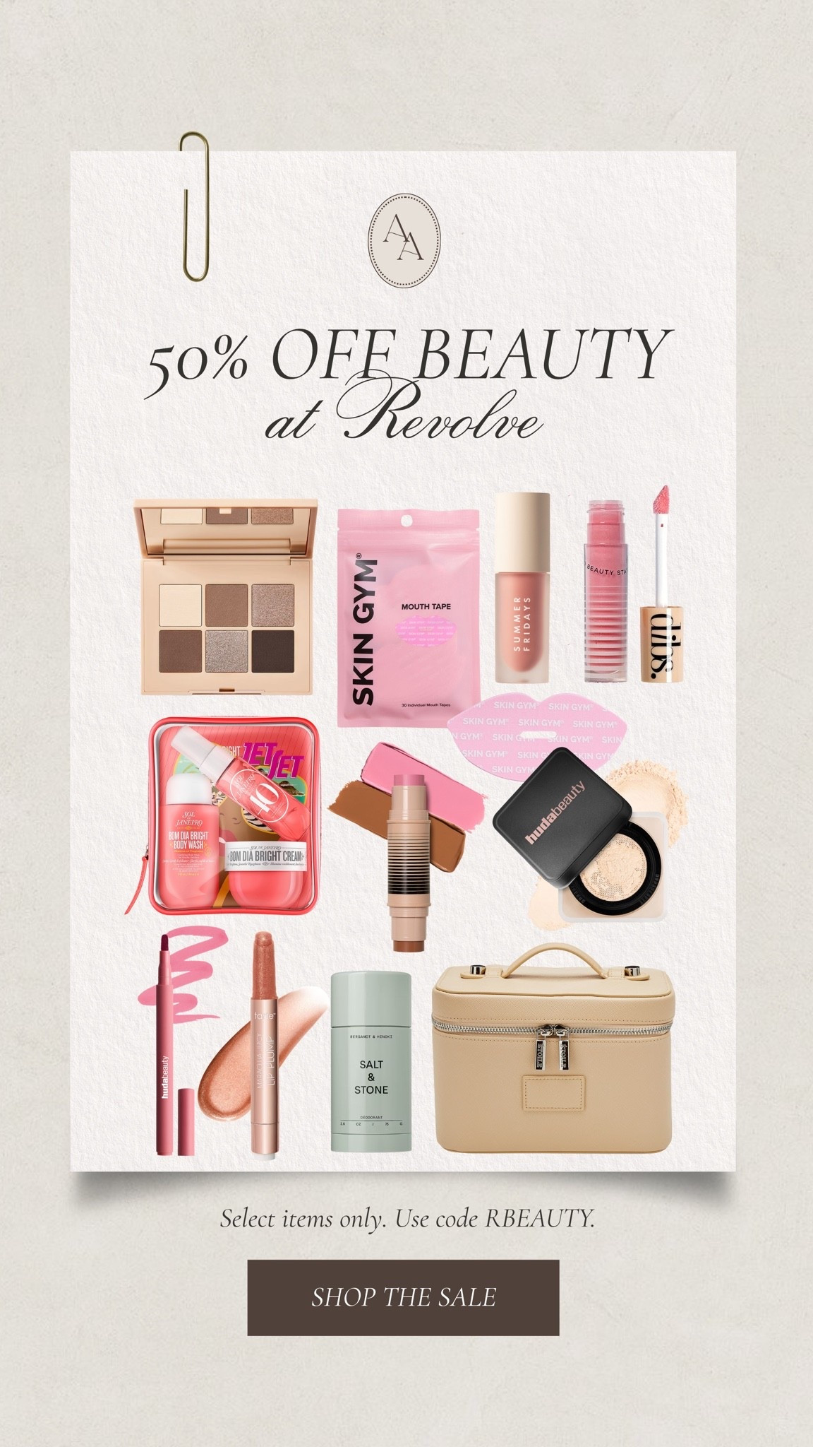 50% OFF select beauty products now at Revolve!! Just use code RBEAUTY at checkout- limited time only! Includes products from DIBS, Huda Beauty, Summer Fridays, & more.