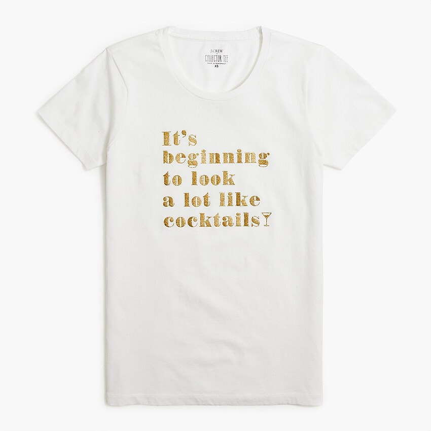 Factory: Holiday Cocktails Graphic Tee For Women | J.Crew Factory