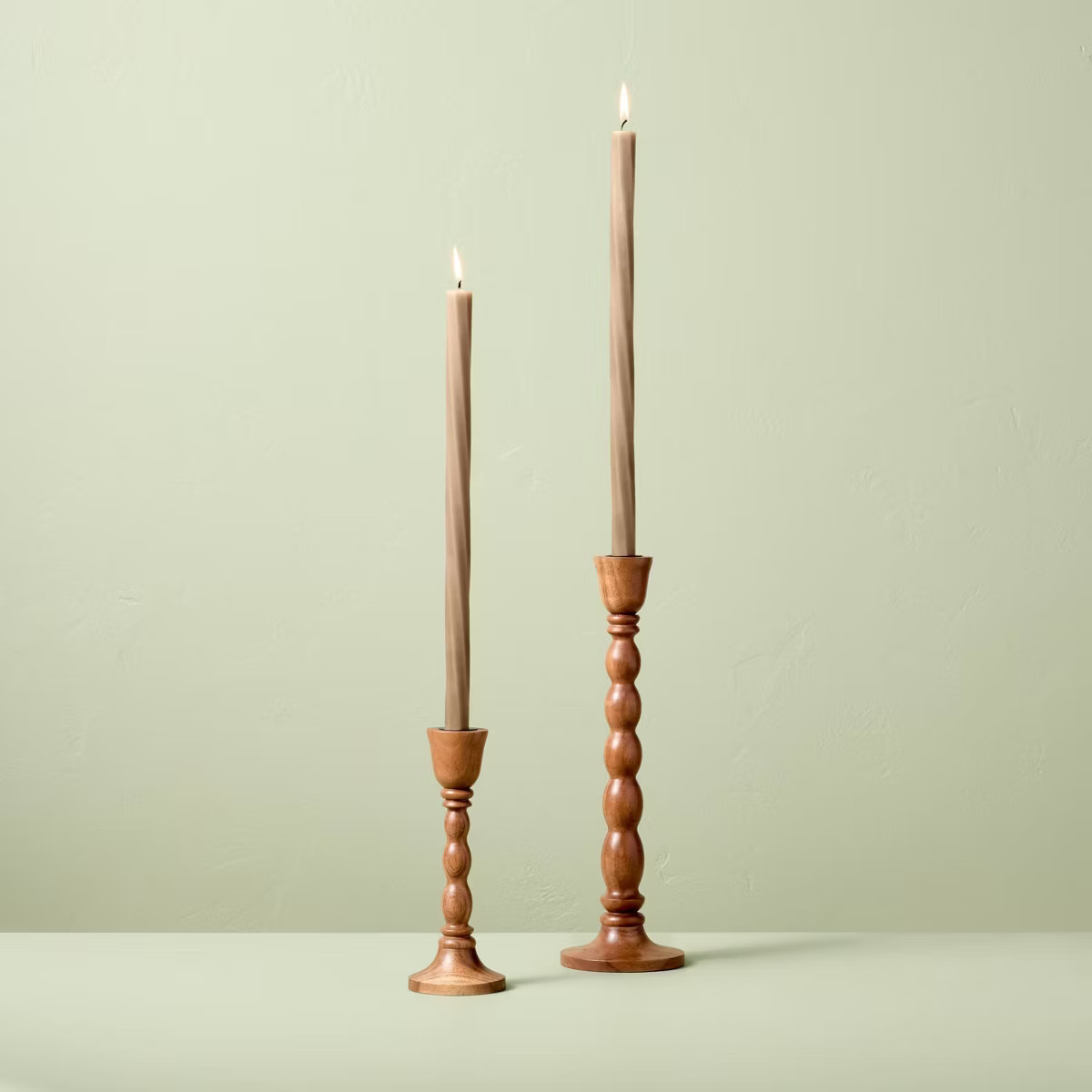 6pk Soft Twist Taper Candles Brown - Hearth & Hand™ with Magnolia | Target
