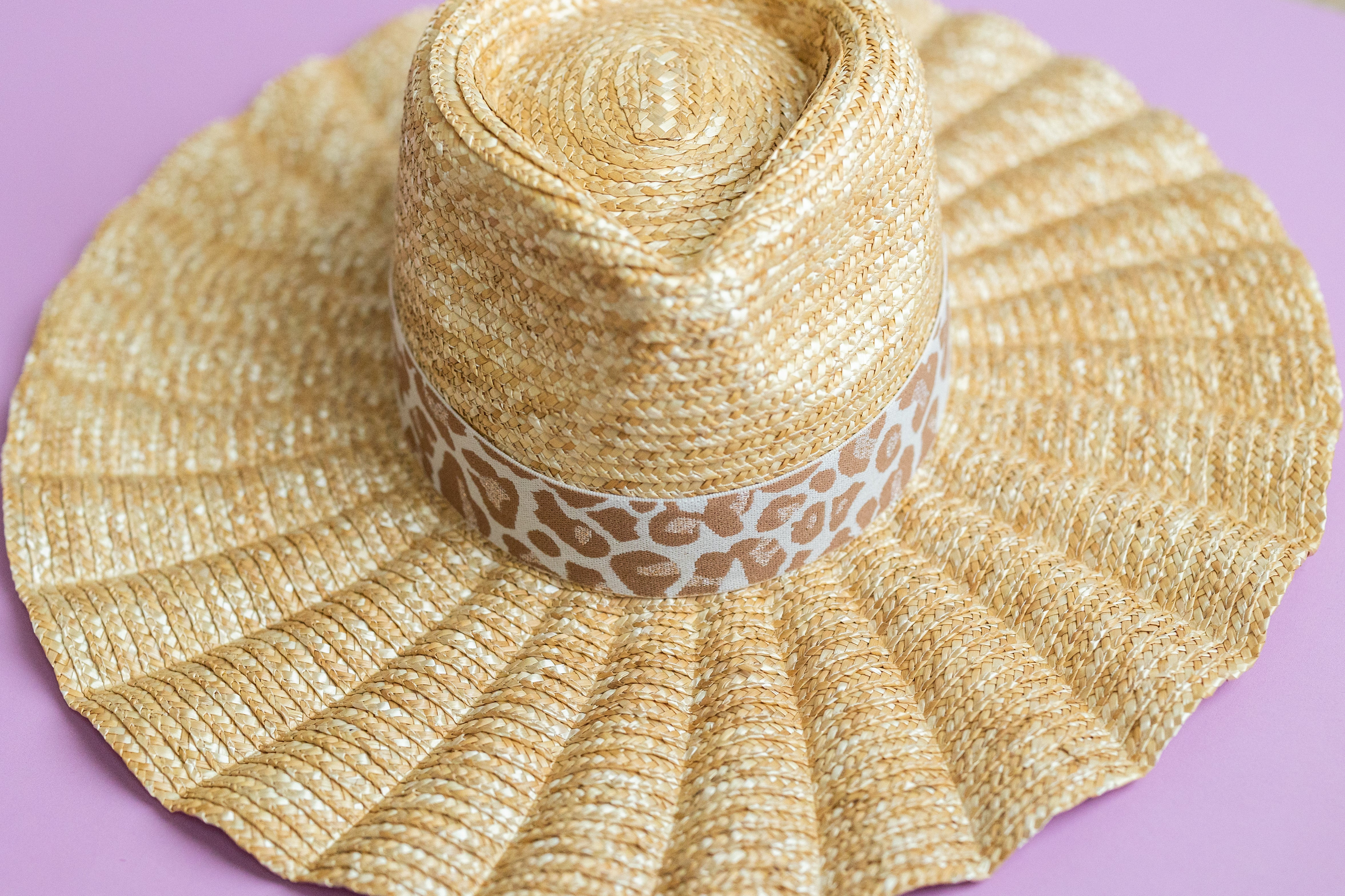 1.5” Tan Glitter Leopard Hat Band | Bandette Bands