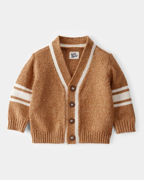 Baby Varsity Button-Down Sweater - Brown | Carter's Inc