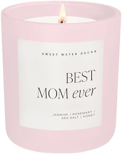 Sweet Water Decor Best Mom Ever Scented Candles - Soy Candles with Lemon, Rosemary, Jasmine, Hone... | Amazon (US)