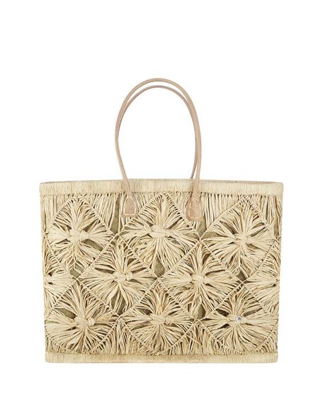 Flora Bella Iguazu Raffia Tote Bag | Neiman Marcus