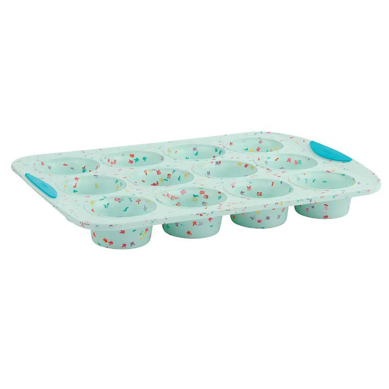 Trudeau Silicone Confetti Bunny Muffin Baking Pan | Target