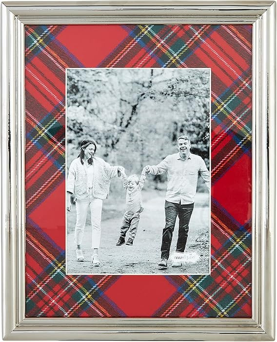 Mud Pie Metal Tartan Frame; 5x7 | Amazon (US)
