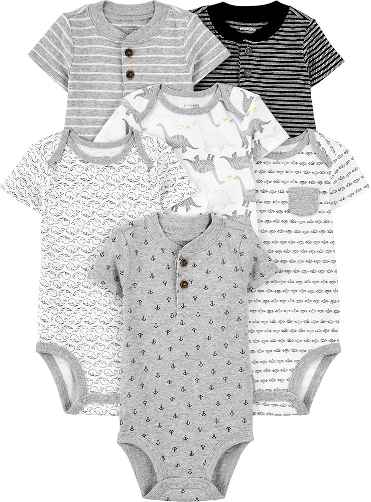 Simple Joys by Carter's Baby-Boys 6-Pack Short-Sleeve Bodysuit | Amazon (US)
