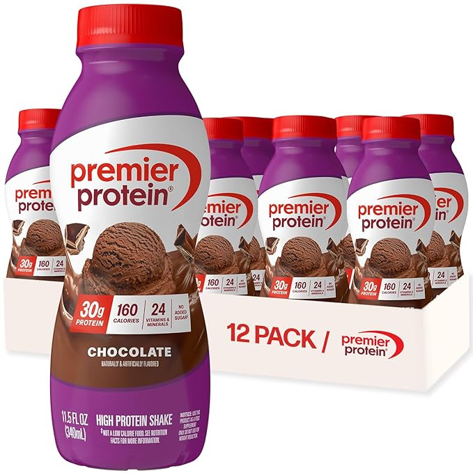 Premier Protein Shake, Chocolate, 30g Protein, No Added Sugar, 24 Vitamins & Minerals to Support ... | Amazon (US)