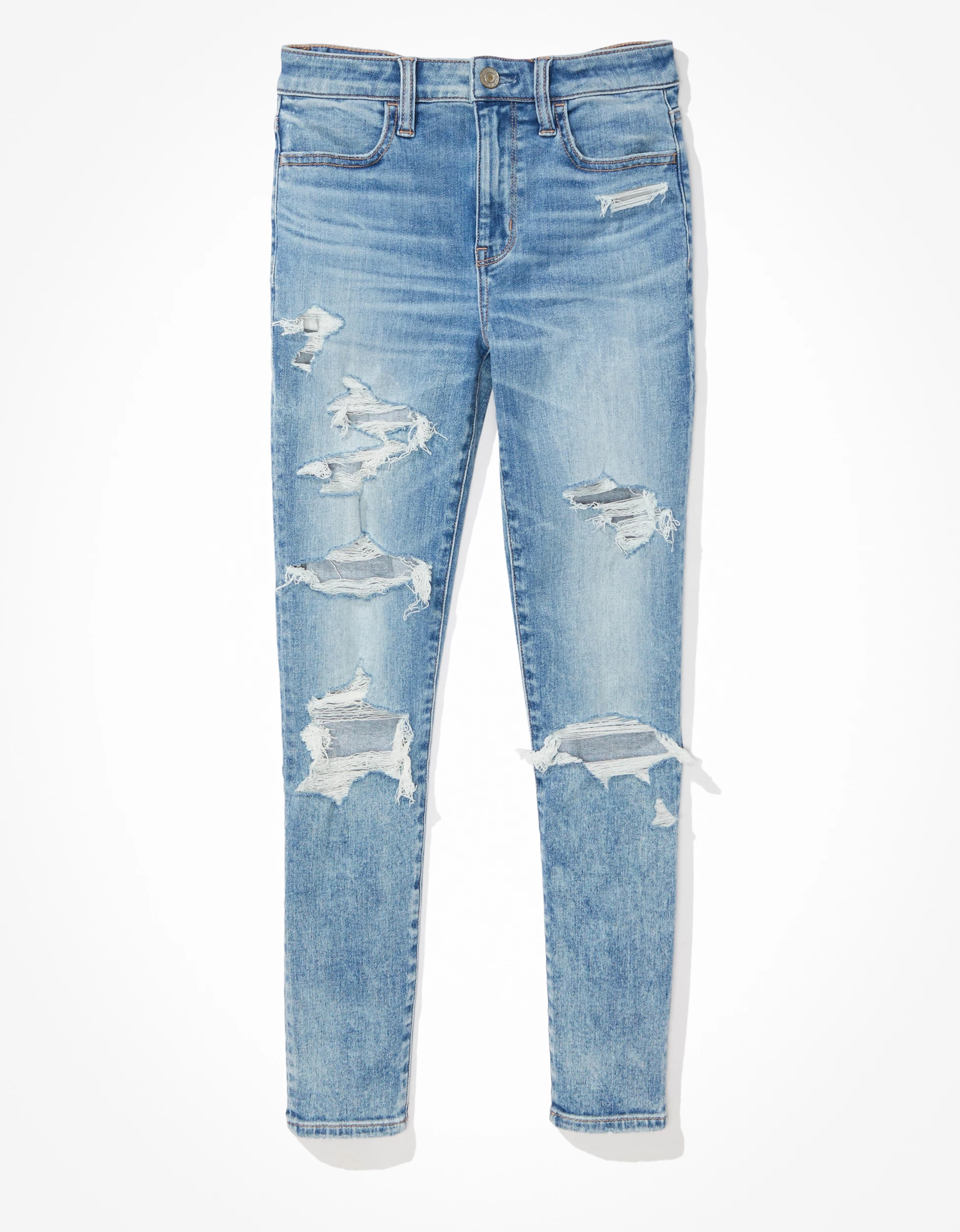 AE Ne(x)t Level Ripped High-Waisted Jegging Crop | American Eagle Outfitters (US & CA)