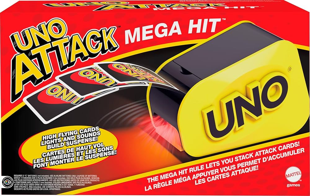 Mattel Games UNO Attack Card Game for Family Night with Card Launcher Featuring Lights & Sounds a... | Amazon (US)