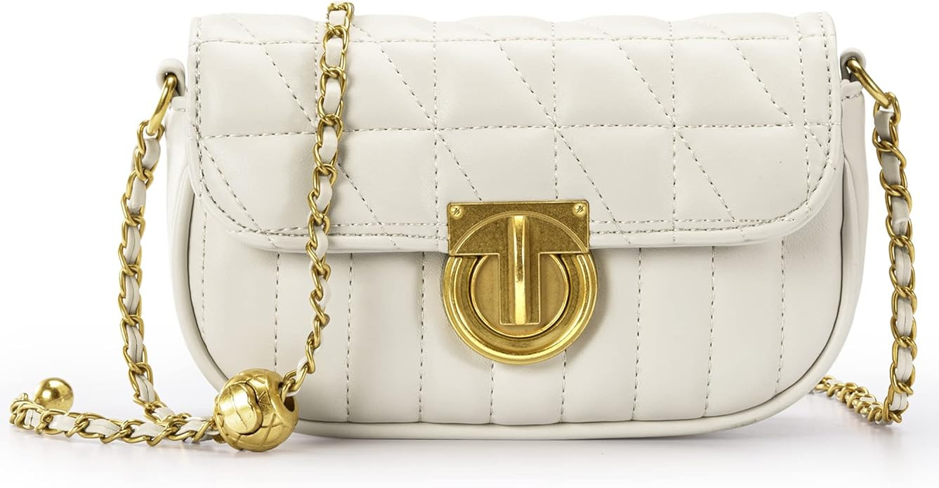 Milan Chiva Quilted Purses for Women Cute Crossbody Chain Shoulder Handbags | Amazon (US)