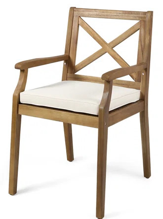 Bevelyn Outdoor Dining Armchair with Cushion | Wayfair North America