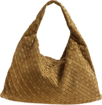 Large Hop Intrecciato Suede Hobo Bag | Nordstrom