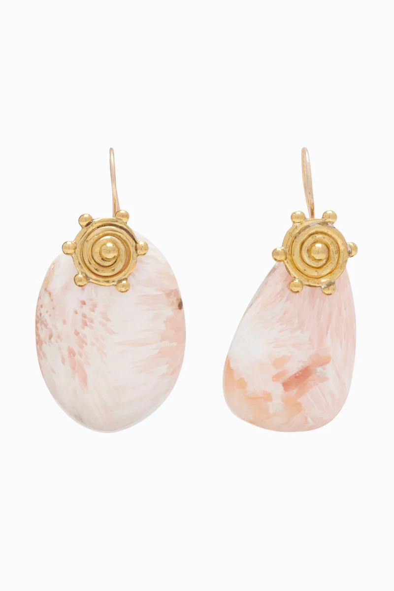 Mini Spiral Stone Earring

      Pink Solscite | Ulla Johnson
