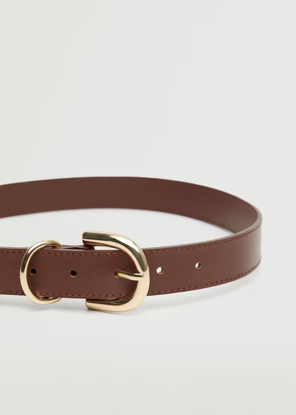 Buckle leather belt | MANGO (US)