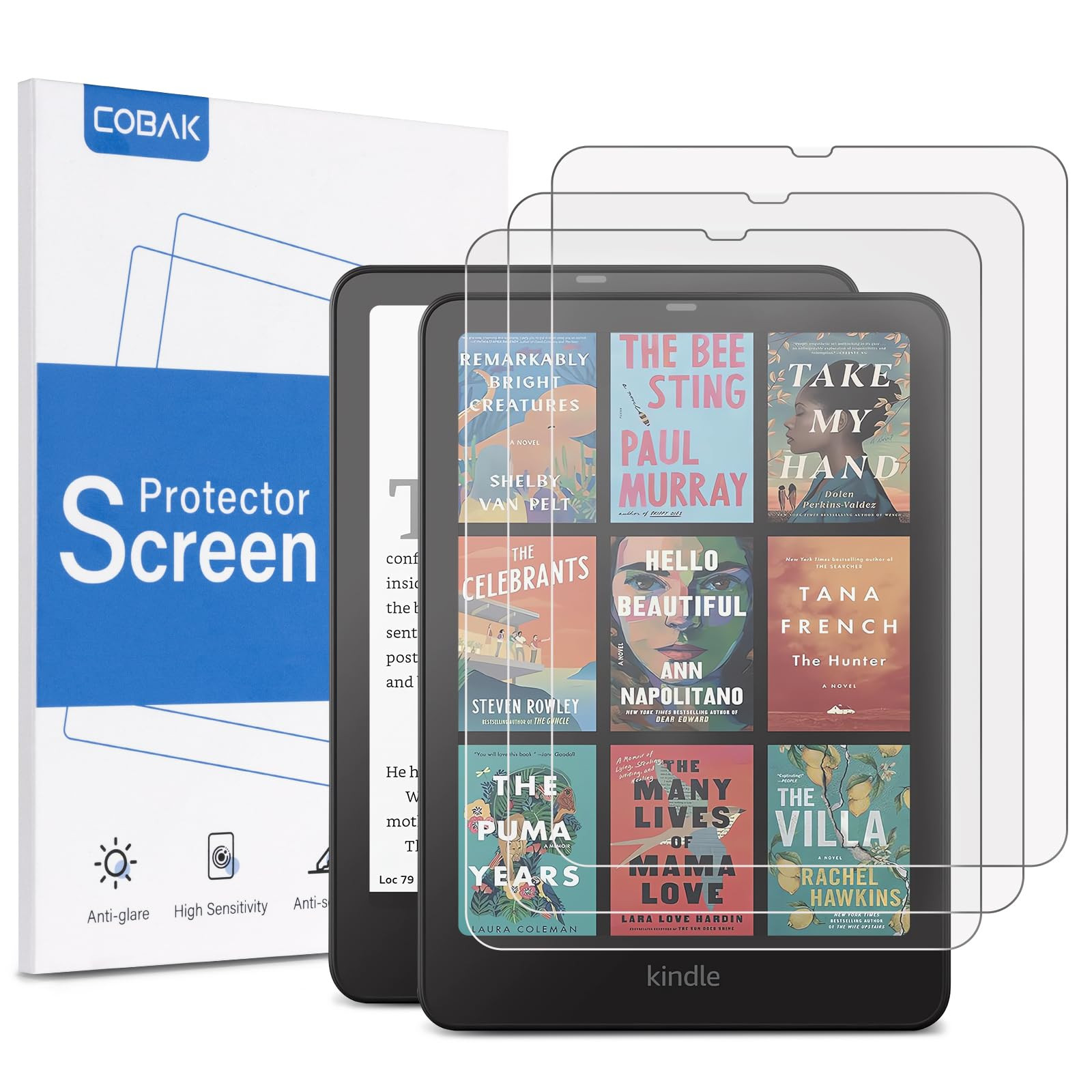 CoBak 3 Pack Anti-Glare Matte Screen Protector for 7" Kindle Paperwhite 12th Gen 2024 & Colorsoft... | Amazon (US)