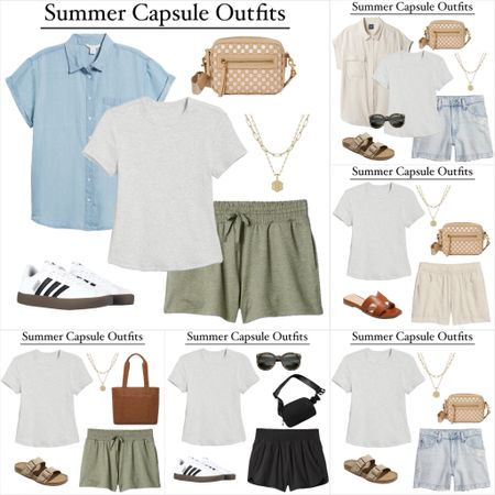 Summer Capsule Outfits Part 2! Styling the Gray Snub Fit tee from #oldnavy! So many ways you can mix and match these outfits! #summeroutfits #summerstyle #gap #adidassamba #target #nordstrom #minimaliststyle 

#LTKSaleAlert #LTKStyleTip #LTKFindsUnder50