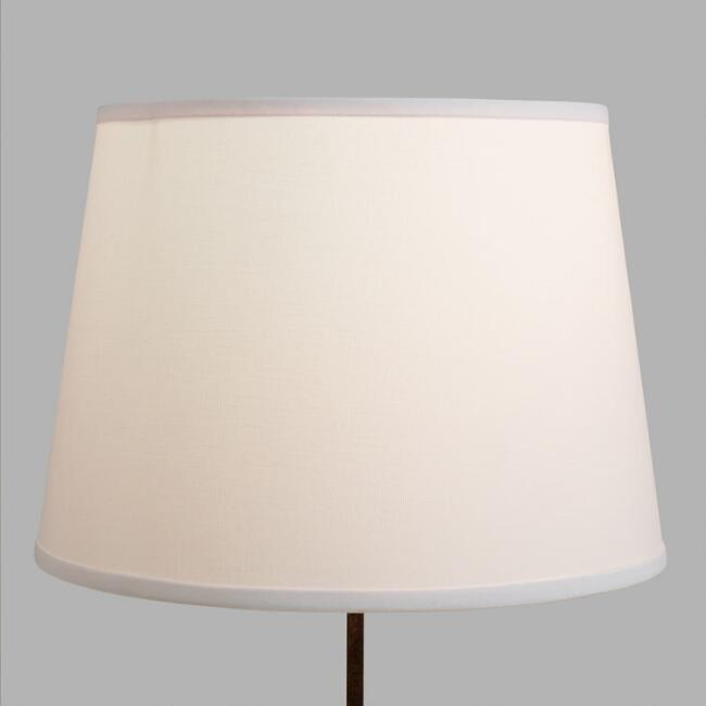 White Cotton Linen Table Lamp Shade | World Market