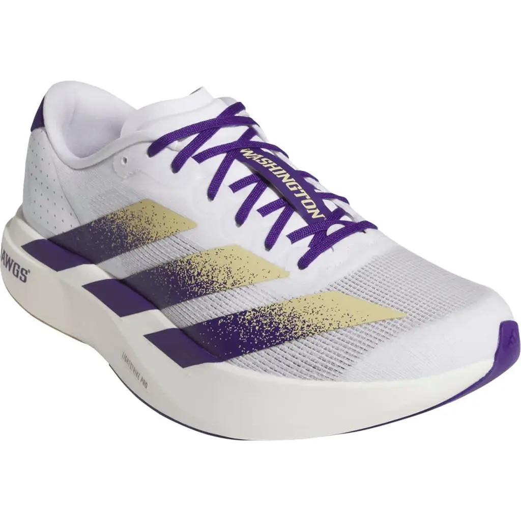 Unisex adidas White Washington Huskies Adizero Evolution SL Running Shoes at Nordstrom, Size 10 | Nordstrom
